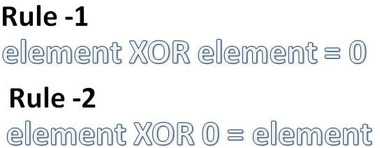 XOR elements rule